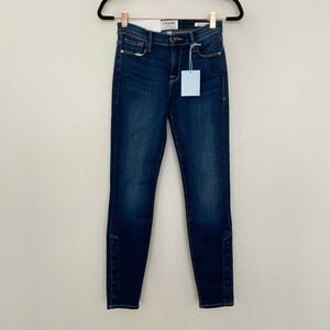 FRAME Denim Womens Le Skinny de Jeanne Mid Rise Skinny Fit Jeans Size 24